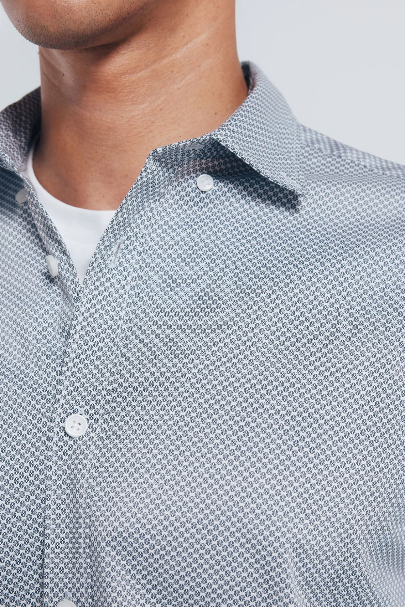 Camisa popelina micro estampado