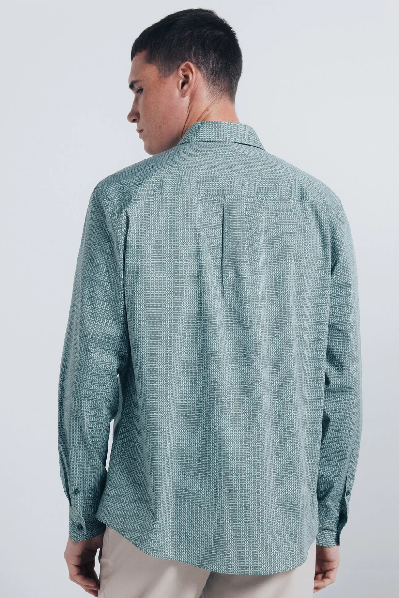 Camisa popelina micro estampado
