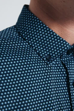 Camisa popelina micro estampado