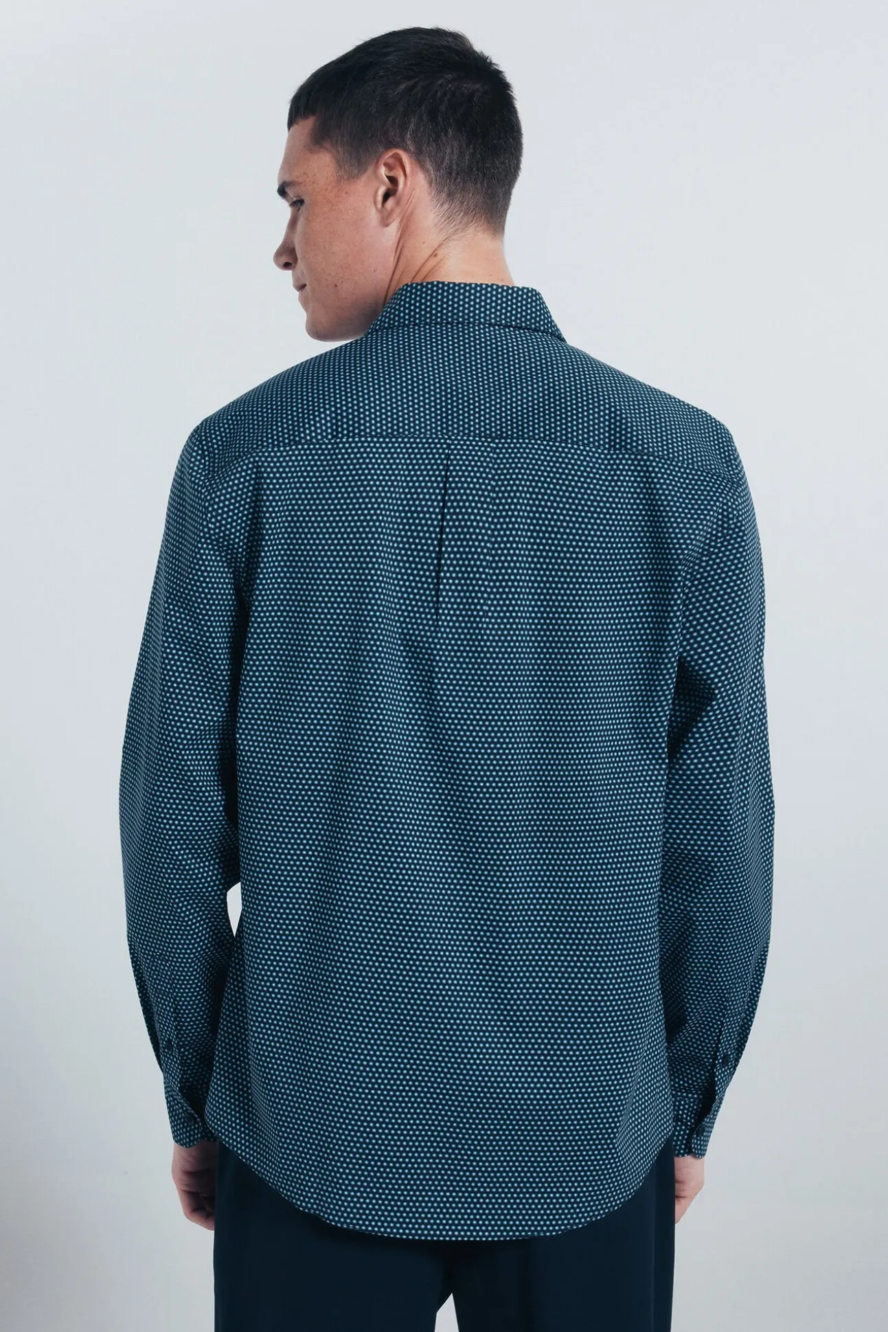 Camisa popelina micro estampado