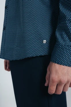Camisa popelina micro estampado