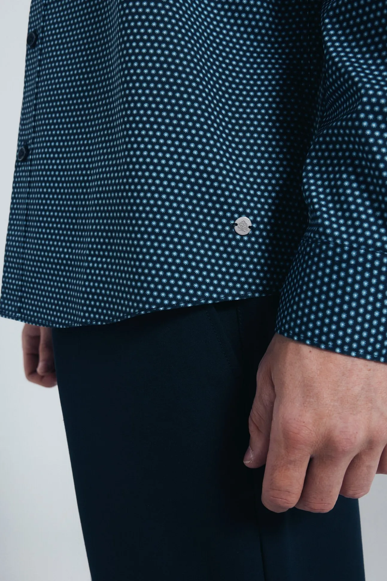 Camisa popelina micro estampado