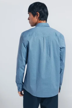 Camisa popelina micro estampado