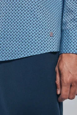 Camisa popelina micro estampado