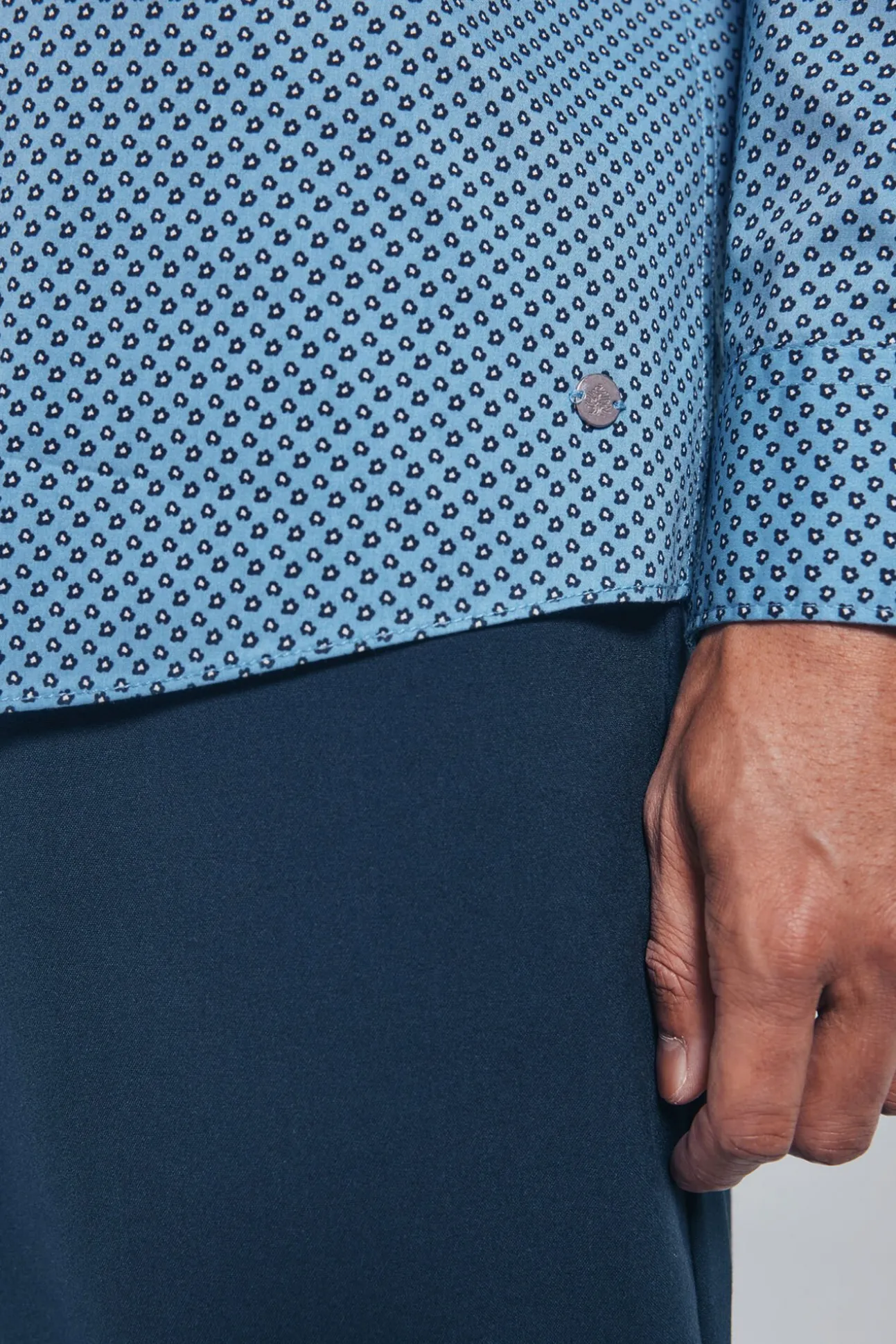 Camisa popelina micro estampado
