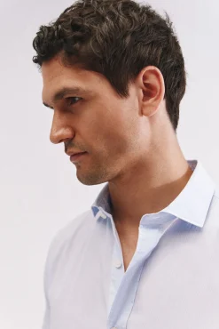 Camisa riscas algodão