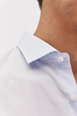 Camisa riscas algodão