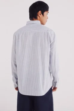 Camisa riscas de algodão