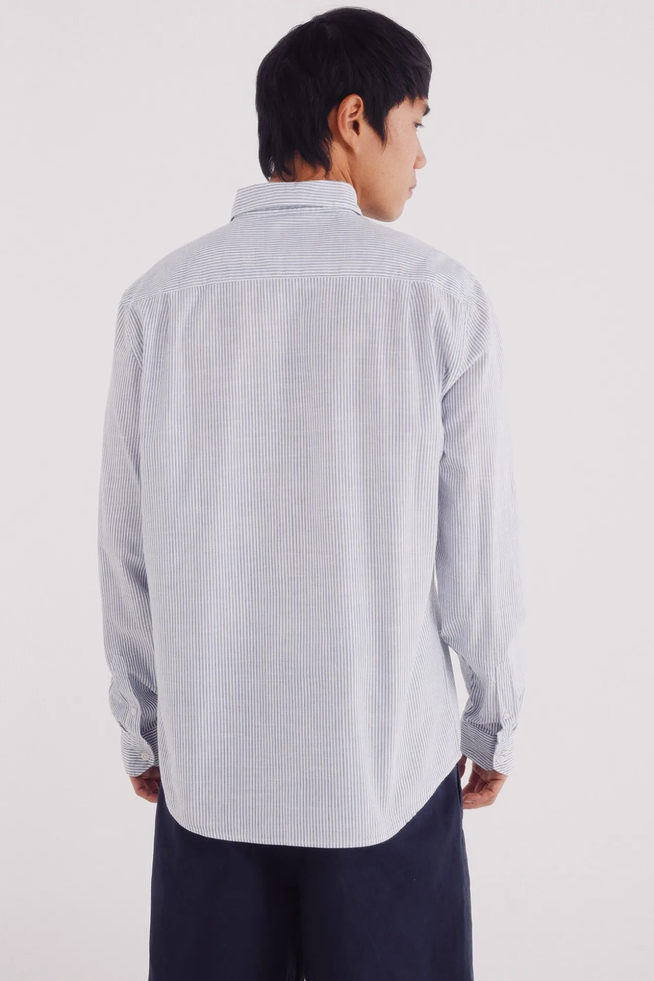 Camisa riscas de algodão