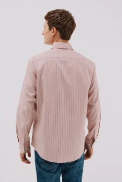 Camisa riscas de algodão Tencel