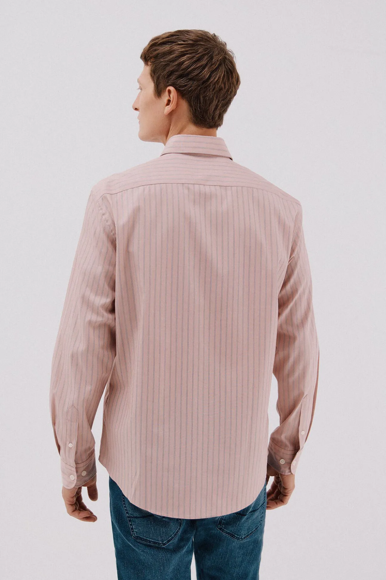Camisa riscas de algodão Tencel