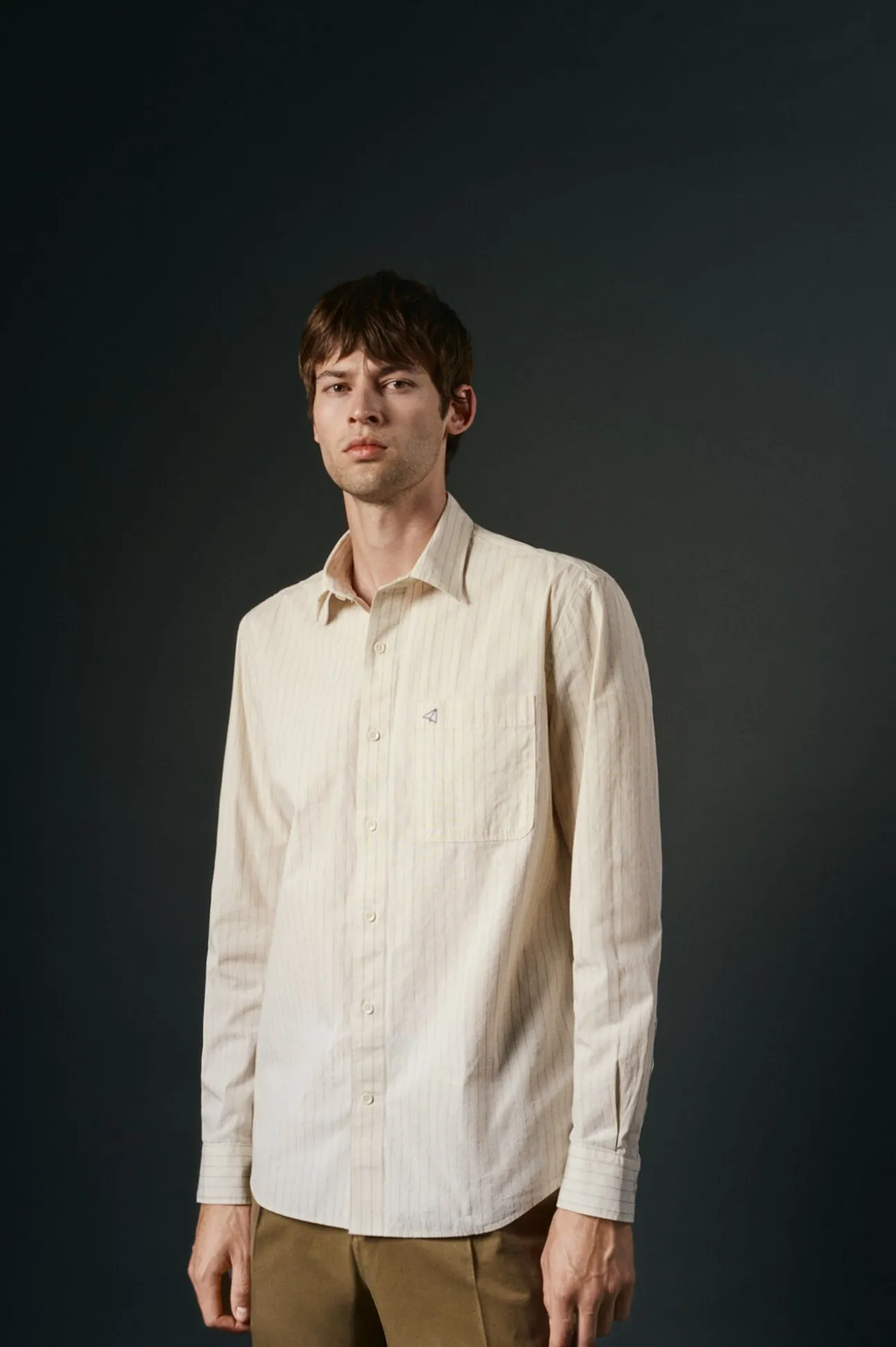 Camisa riscas estruturada