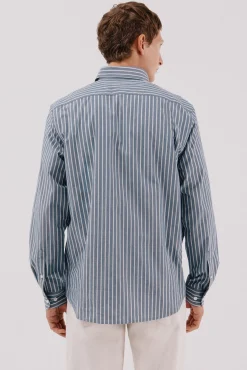 Camisa riscas popelina