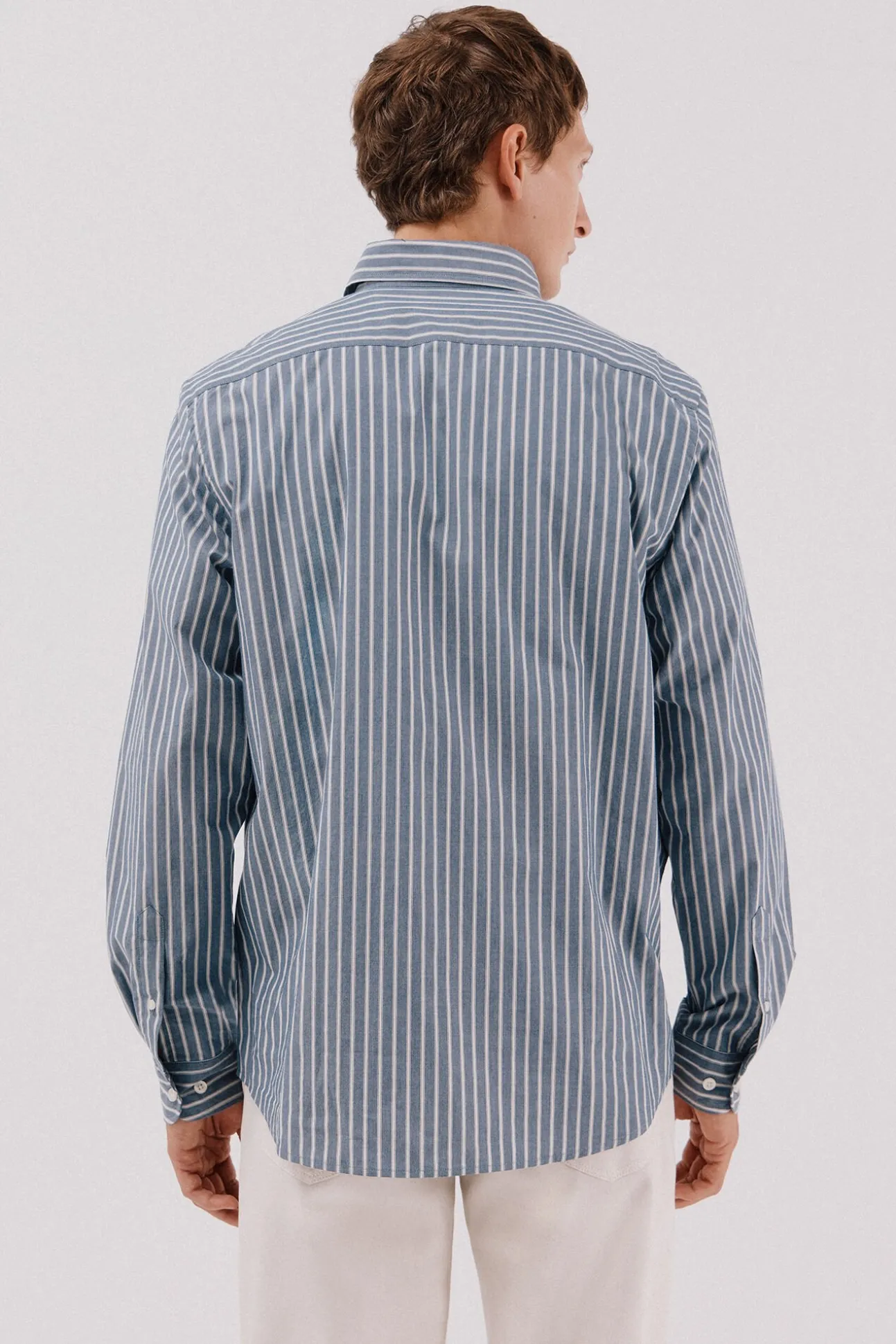 Camisa riscas popelina