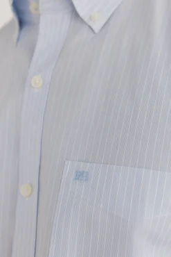 Camisa riscas que não pode ser passada a ferro + resistente a manchas