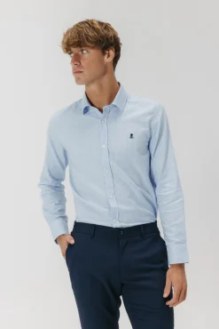 Camisa semi-vestida xadrez Oxford