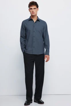 Camisa social estruturada bicolor