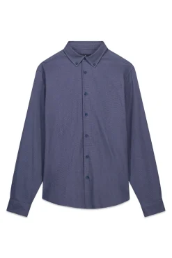 Camisa social estruturada bicolor