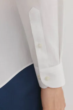 Camisa social lisa que não pode ser passada a ferro + resistente a manchas
