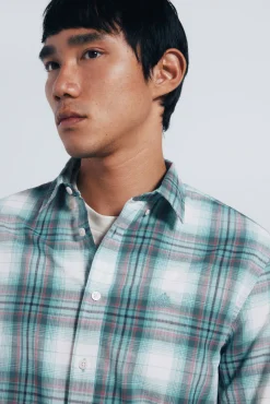 Camisa xadrez de algodão