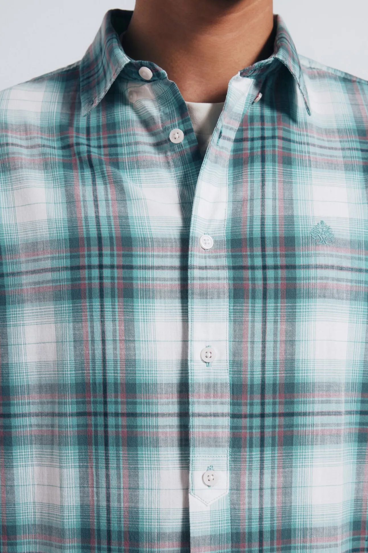 Camisa xadrez de algodão