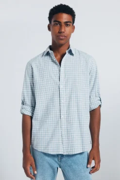 Camisa xadrez de algodão