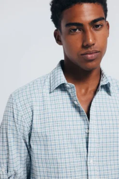 Camisa xadrez de algodão