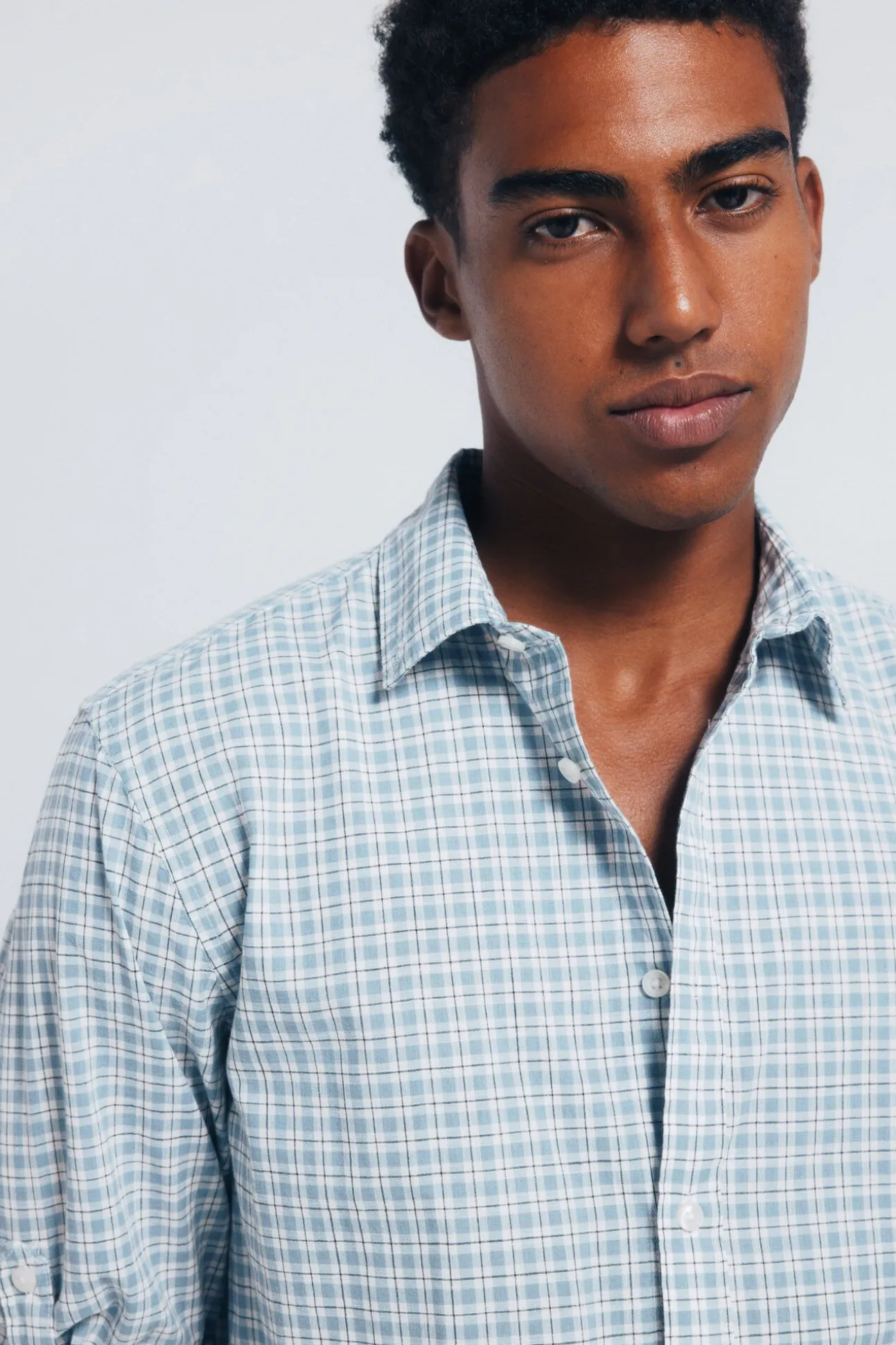 Camisa xadrez de algodão