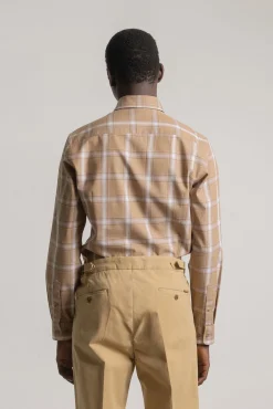 Camisa xadrez de algodão slim fit