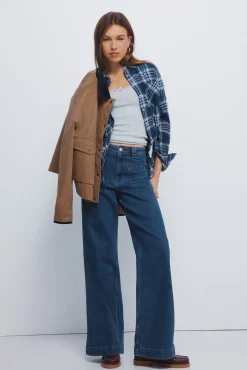 Camisa xadrez lurex com bolso