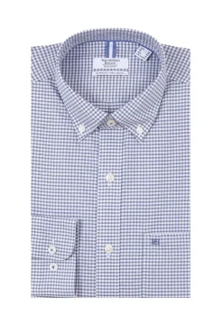 Camisa xadrez Oxford sem passar a ferro