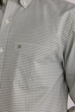 Camisa xadrez Oxford sem passar a ferro