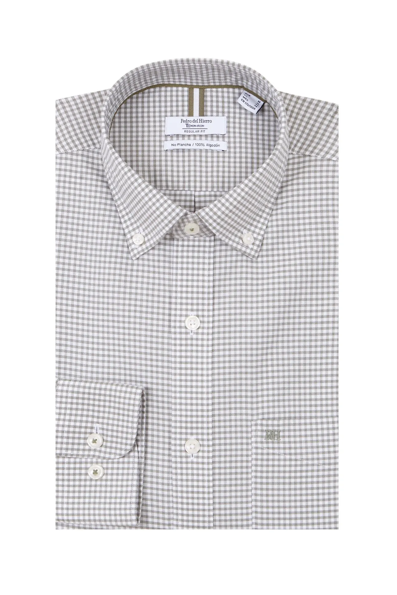 Camisa xadrez Oxford sem passar a ferro
