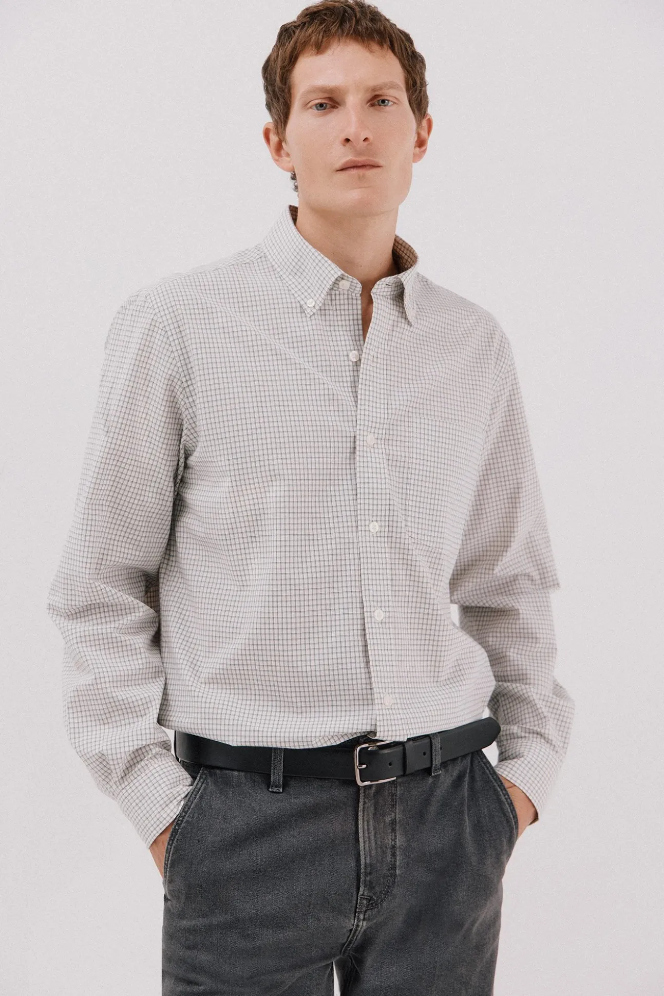 Camisa xadrez popelina