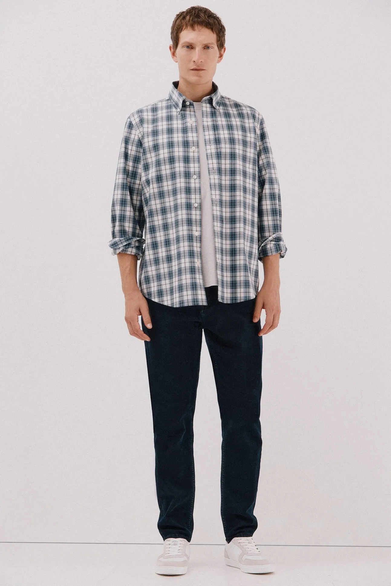 Camisa xadrez popelina