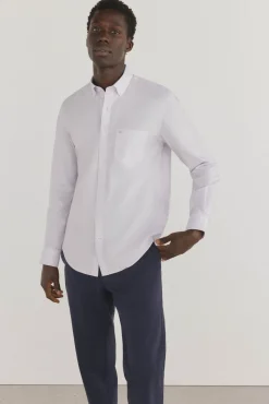 Camisa xadrez resistente a manchas e que não precisa passar
