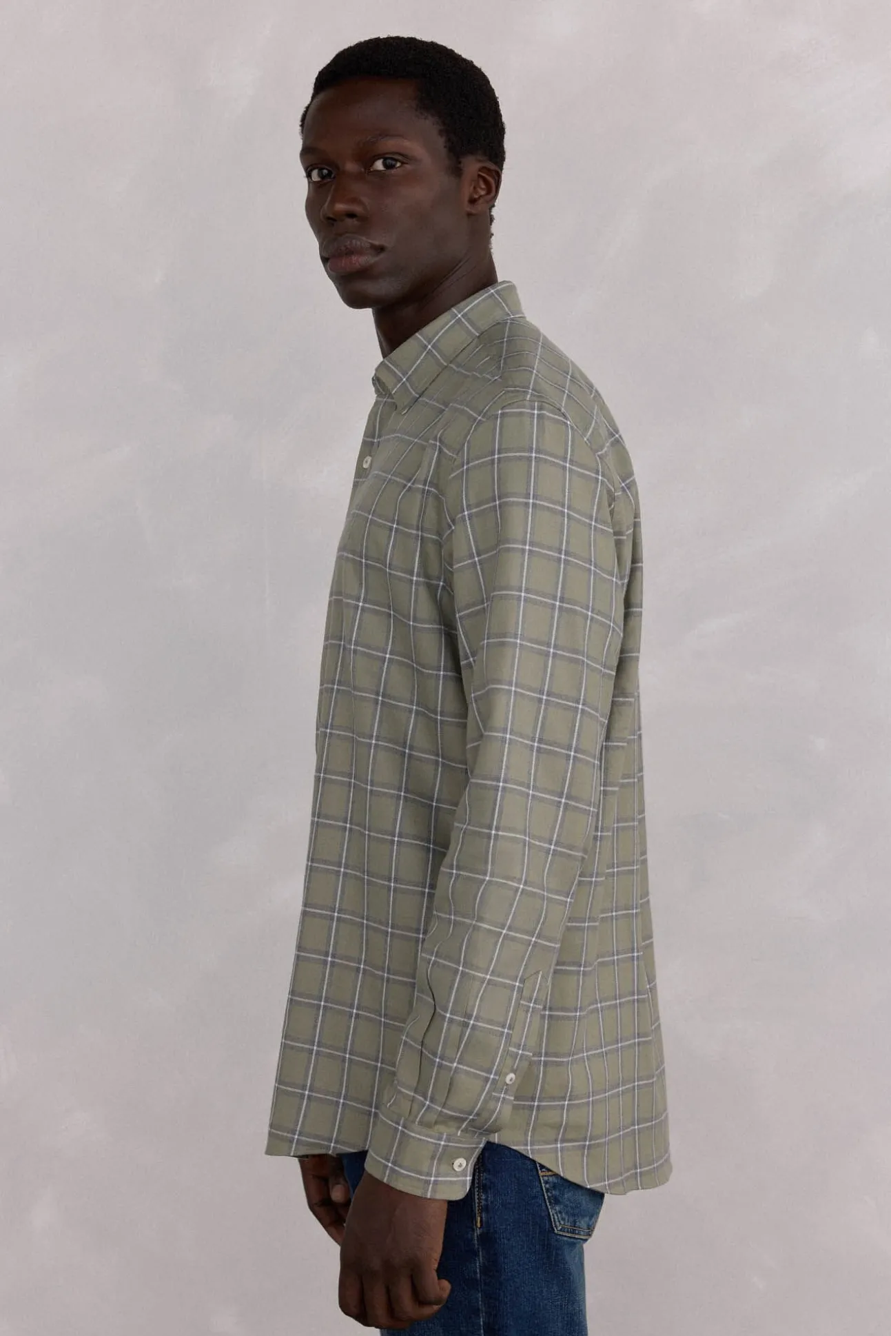 Camisa xadrez tencel