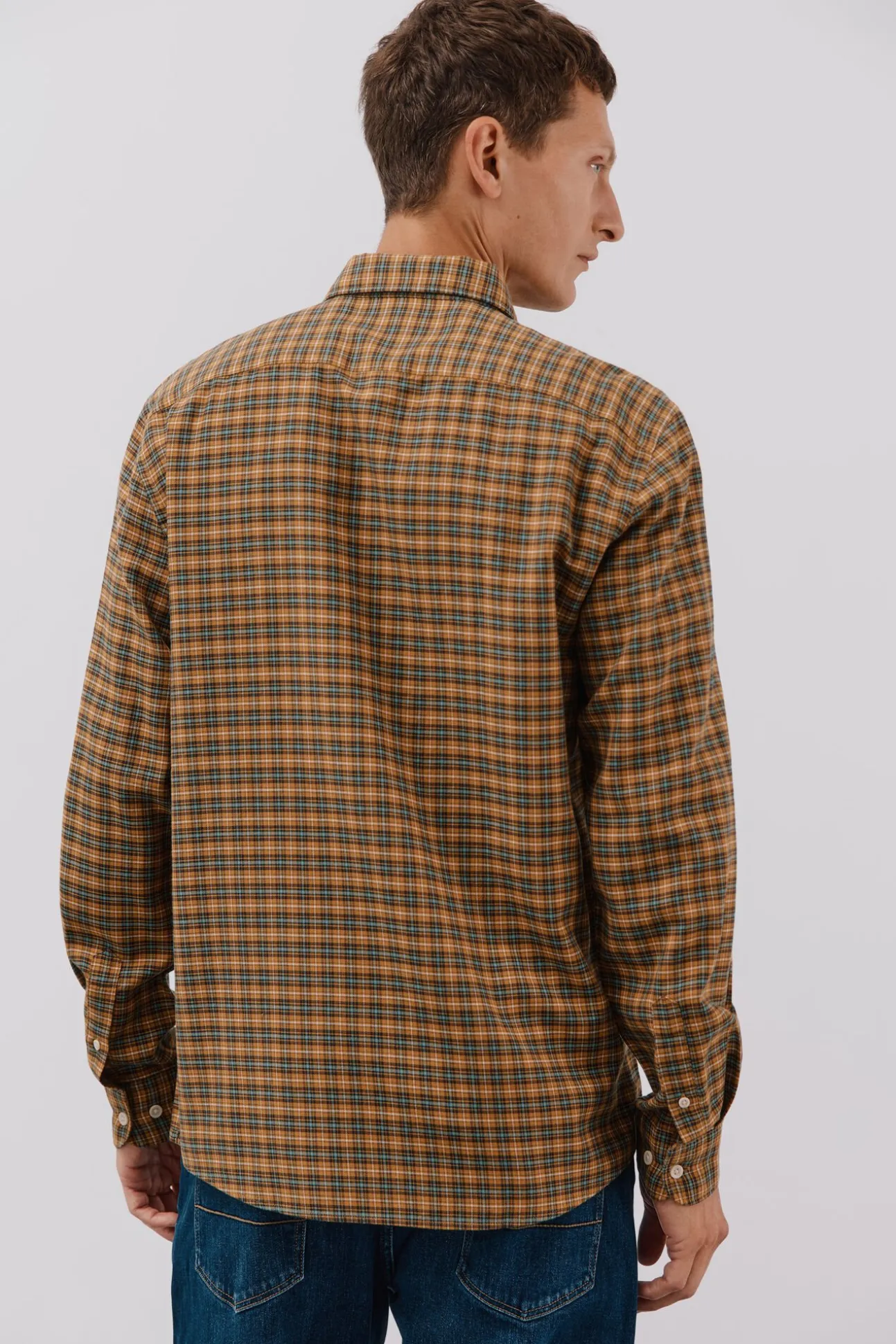Camisa xadrez tencel