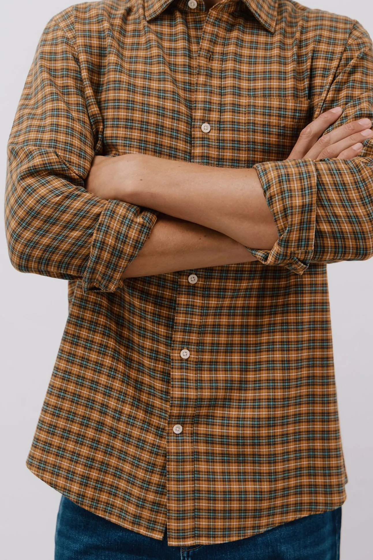 Camisa xadrez tencel