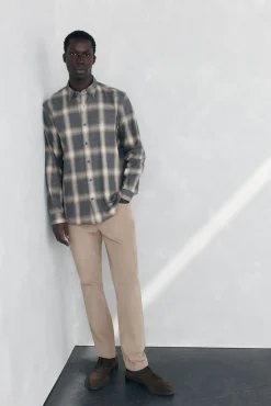 Camisa xadrez tencel