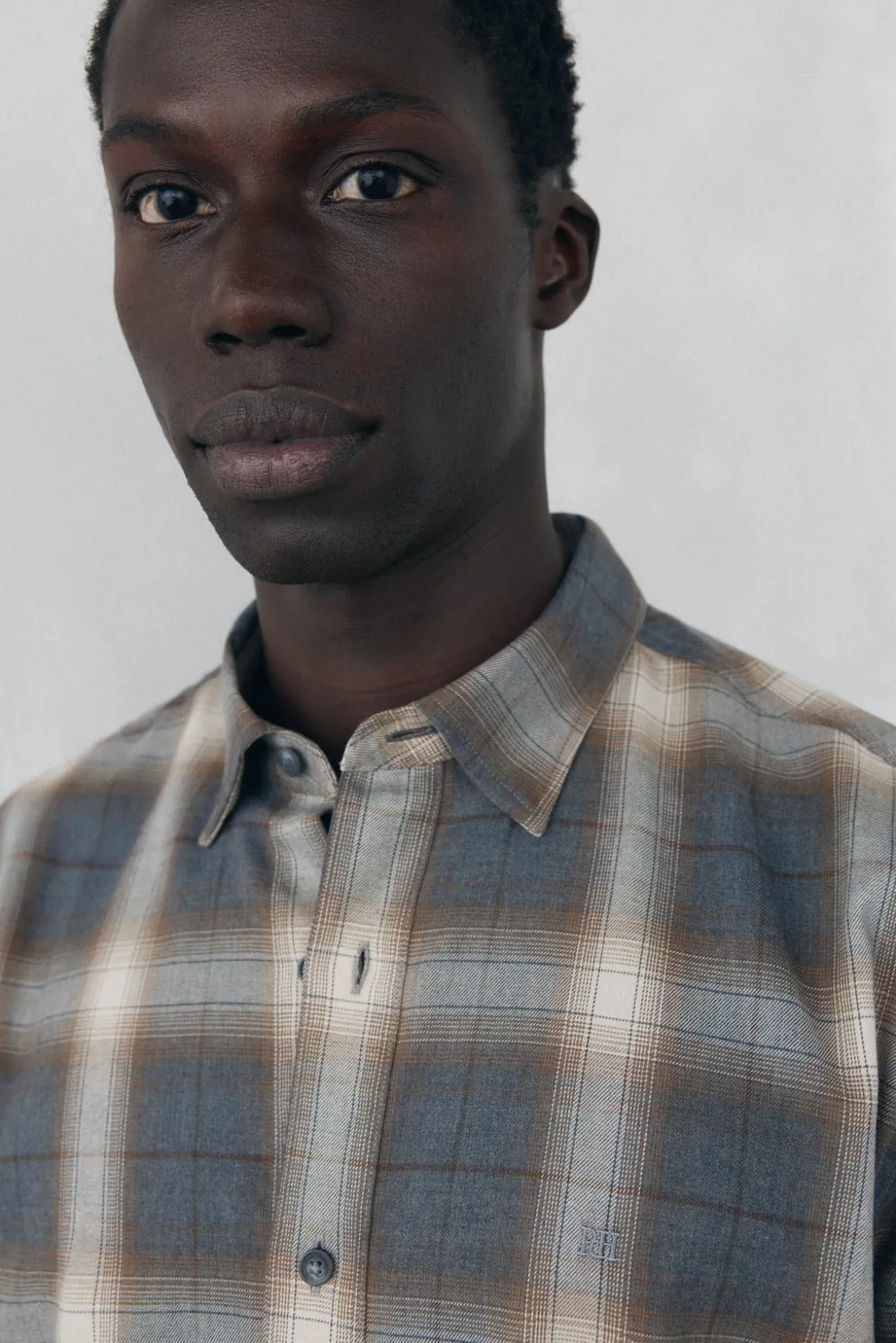 Camisa xadrez tencel