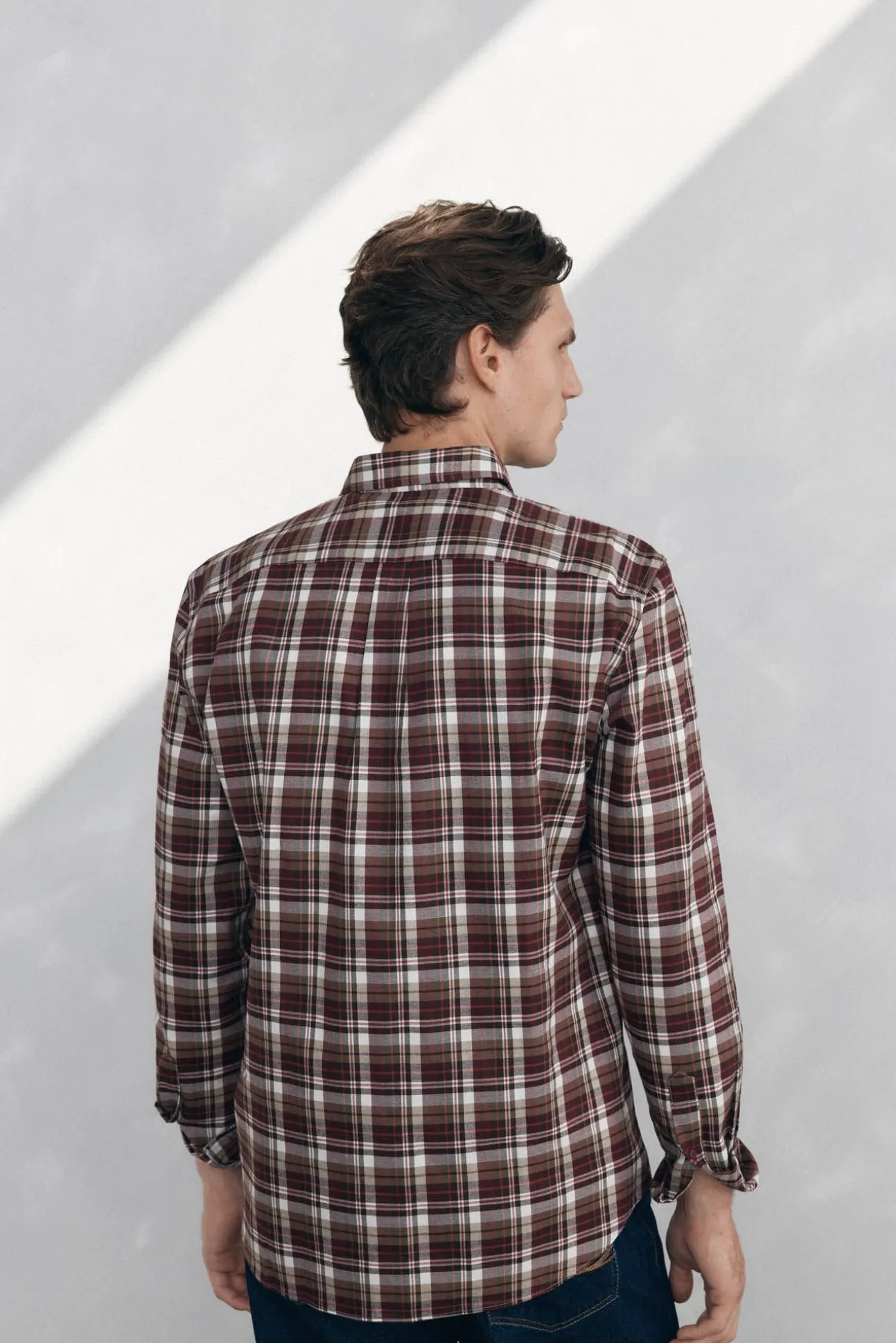 Camisa xadrez tencel