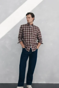 Camisa xadrez tencel