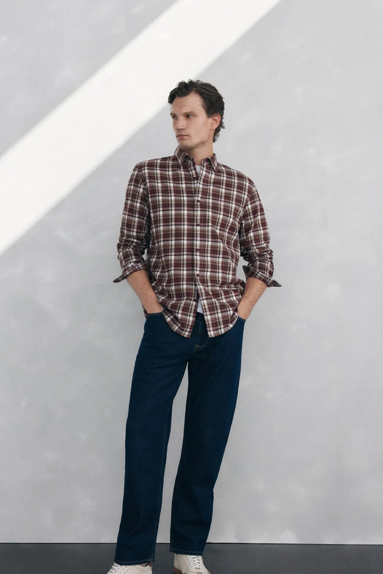 Camisa xadrez tencel