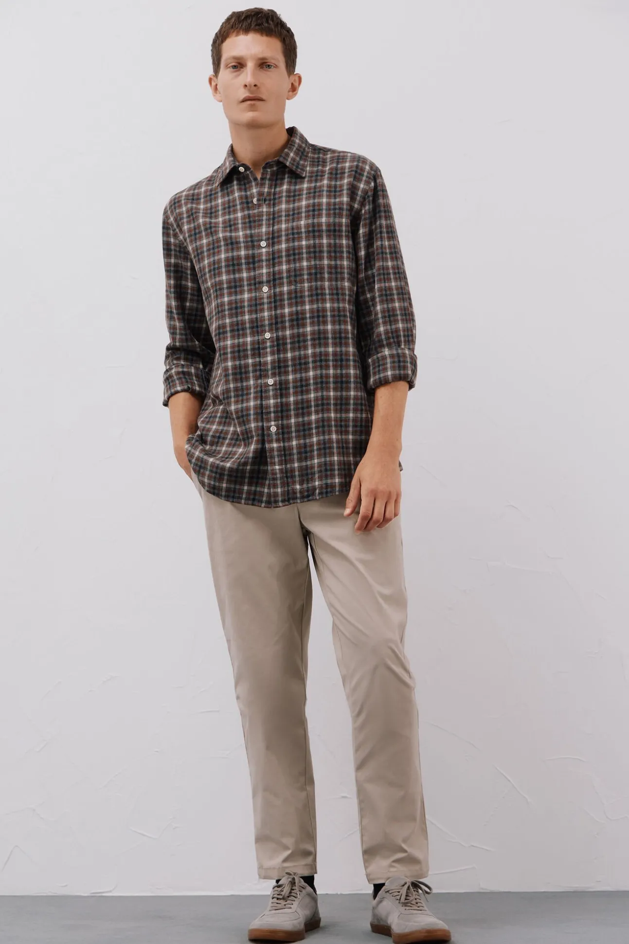 Camisa xadrez tencel