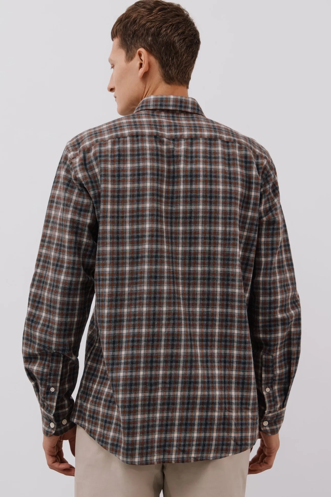 Camisa xadrez tencel