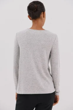 Camiseta básica de decote caixa