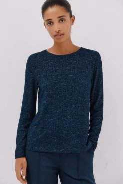 Camiseta básica de decote caixa