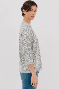 Camiseta básica decote mandarim