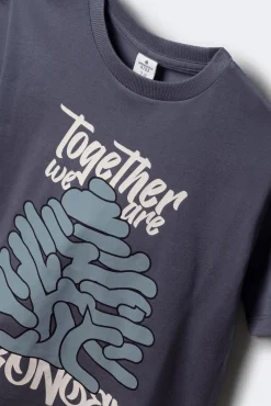 Camiseta com estampa de árvore FPS para meninos